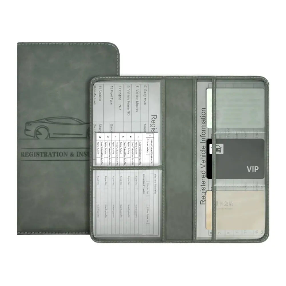 PU Leather Car Document Holder – Registration & Insurance Wallet Car Document Wallet SPOT F