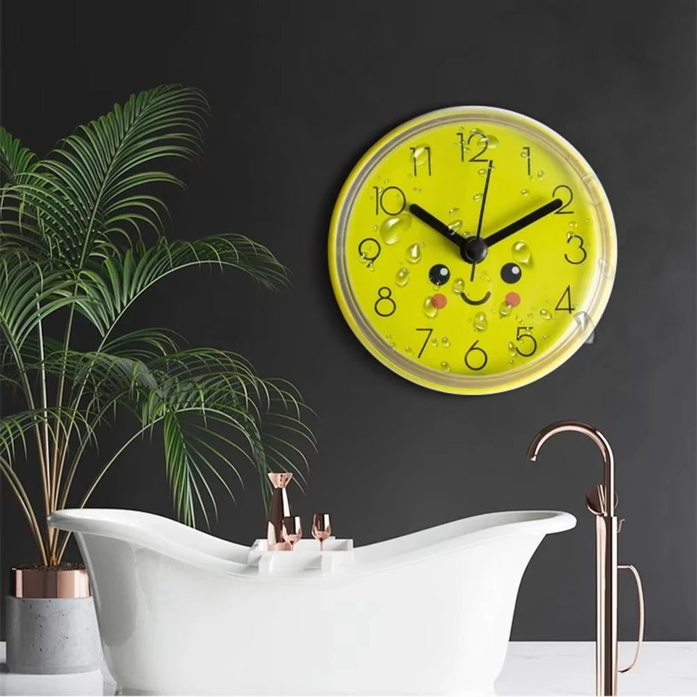 Mini Bear Waterproof Suction Clock 7cm – Bathroom & Kitchen Waterproof Wall Clock SPOT