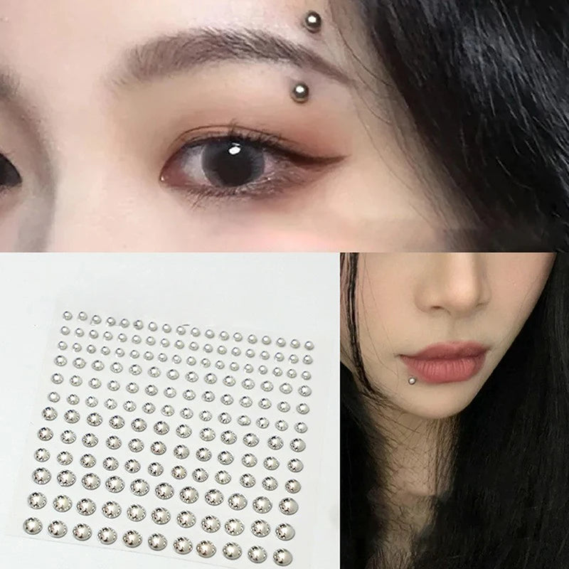 Self-Adhesive Rhinestone Face Gems – Non-Piercing Body Stickers Body Gem Stickers SPOT