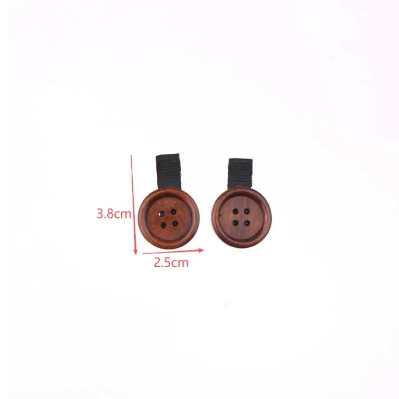 Cute Woody Button Hair Clips for Kids & Women | 2/5/10 Pack Hair Clips SPOT