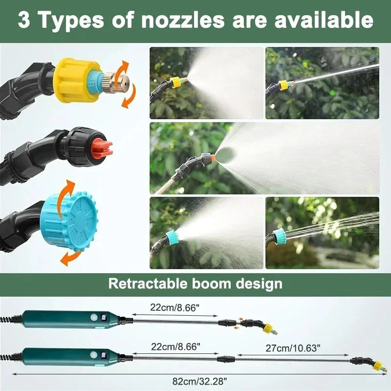Electric Garden Sprayer 2400mAh – 3 Nozzles Portable Electric Garden Sprayer SPOT