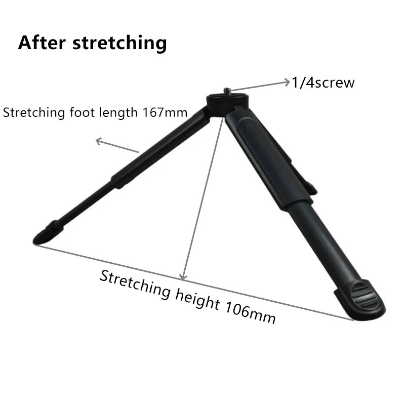 Foldable Mini Tripod 1/4" Screw Mount – Camera Handle Grip Mini Camera Tripod SPOT