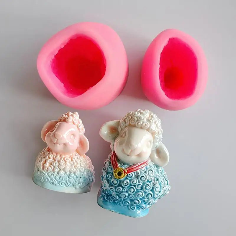 3D Sheep Silicone Mold – DIY Candle, Soap & Resin Craft Silicone Craft Mold SPOT
