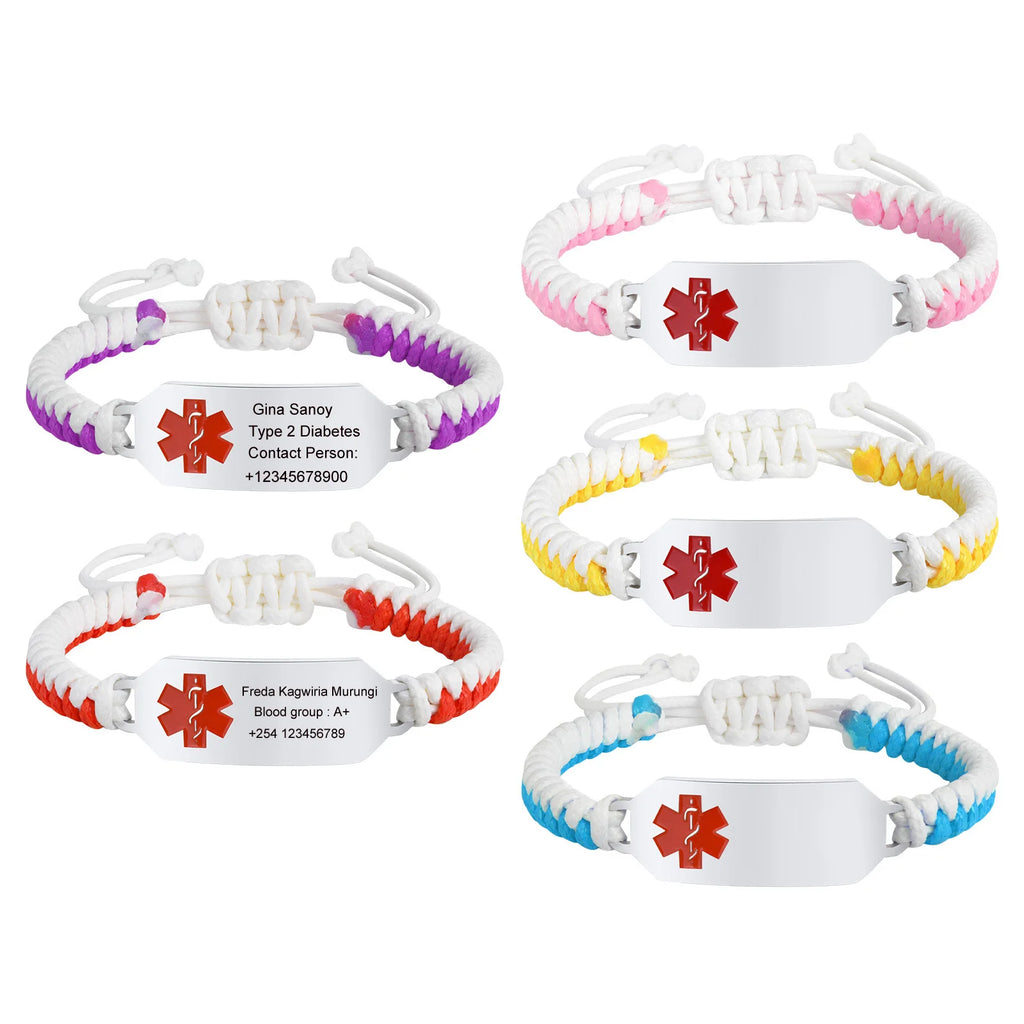 Personalized Medical Alert ID Bracelet – Free Engraving ID Bracelet SPOT