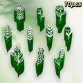 10-Pc Clay Stamp & Molding Kit – Flower & Leaf Patterns Clay Stamp Set SPOT A2