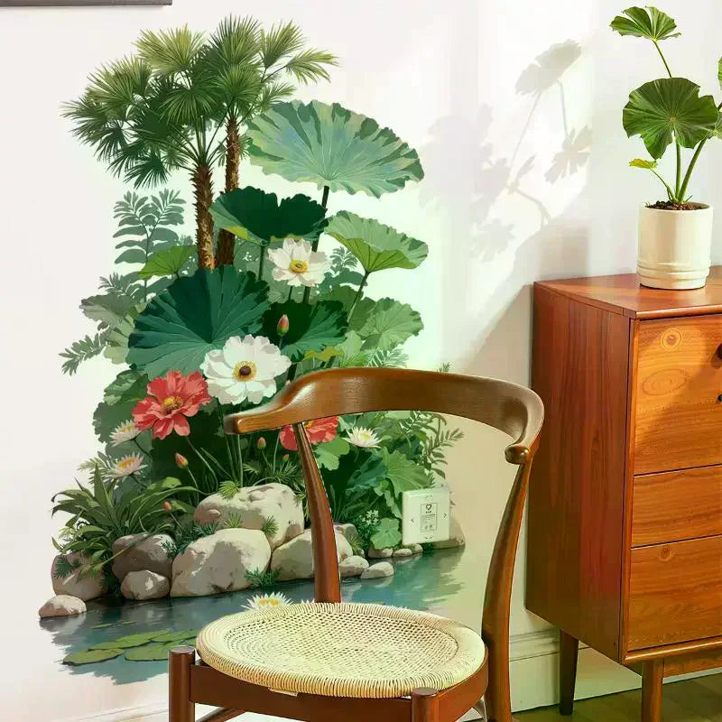 Large Green Plant Wall Decal – Removable PVC Sticker Wall Decal Sticker SPOT