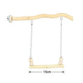 Parrot Suspension Bridge Swing Toy – Natural Wood Bird Perch Bird Swing Toy SPOT 15cm