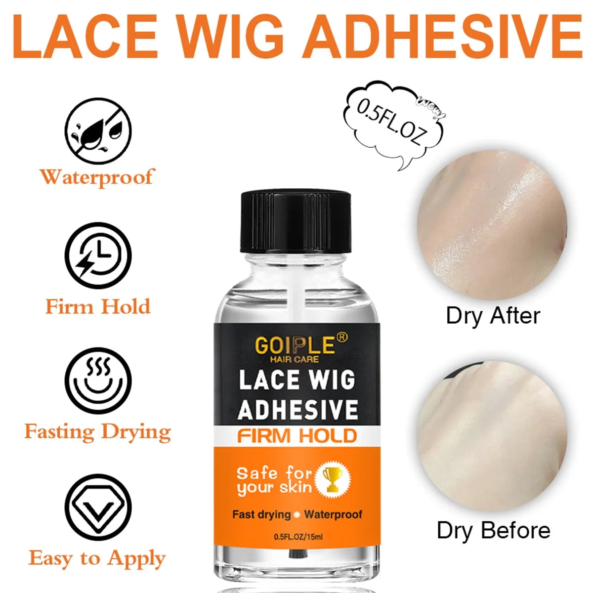 Goiple Lace Wig Melting Spray – Firm Hold Waterproof Adhesive Wig Adhesive Spray SPOT