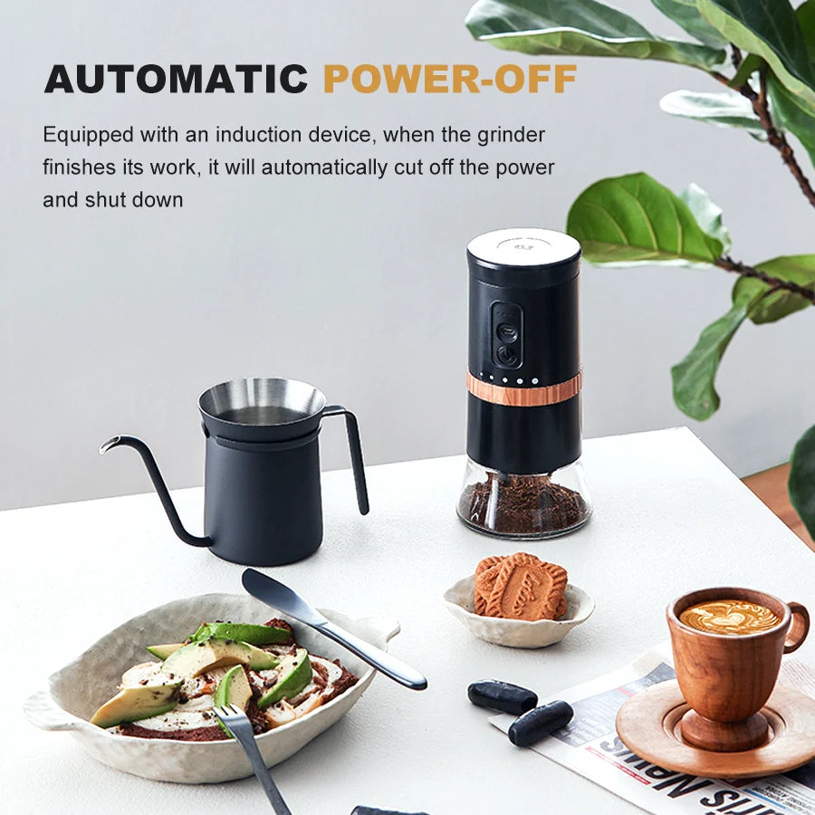 DUTRIEUX G2 USB Portable Conical Burr Coffee Bean Grinder Burr Coffee Grinder SPOT Your Logo