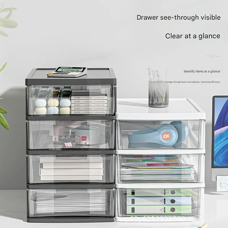 Japanese Transparent Drawer Organizer – Desk Storage Box Drawer Desk Organizer SPOT