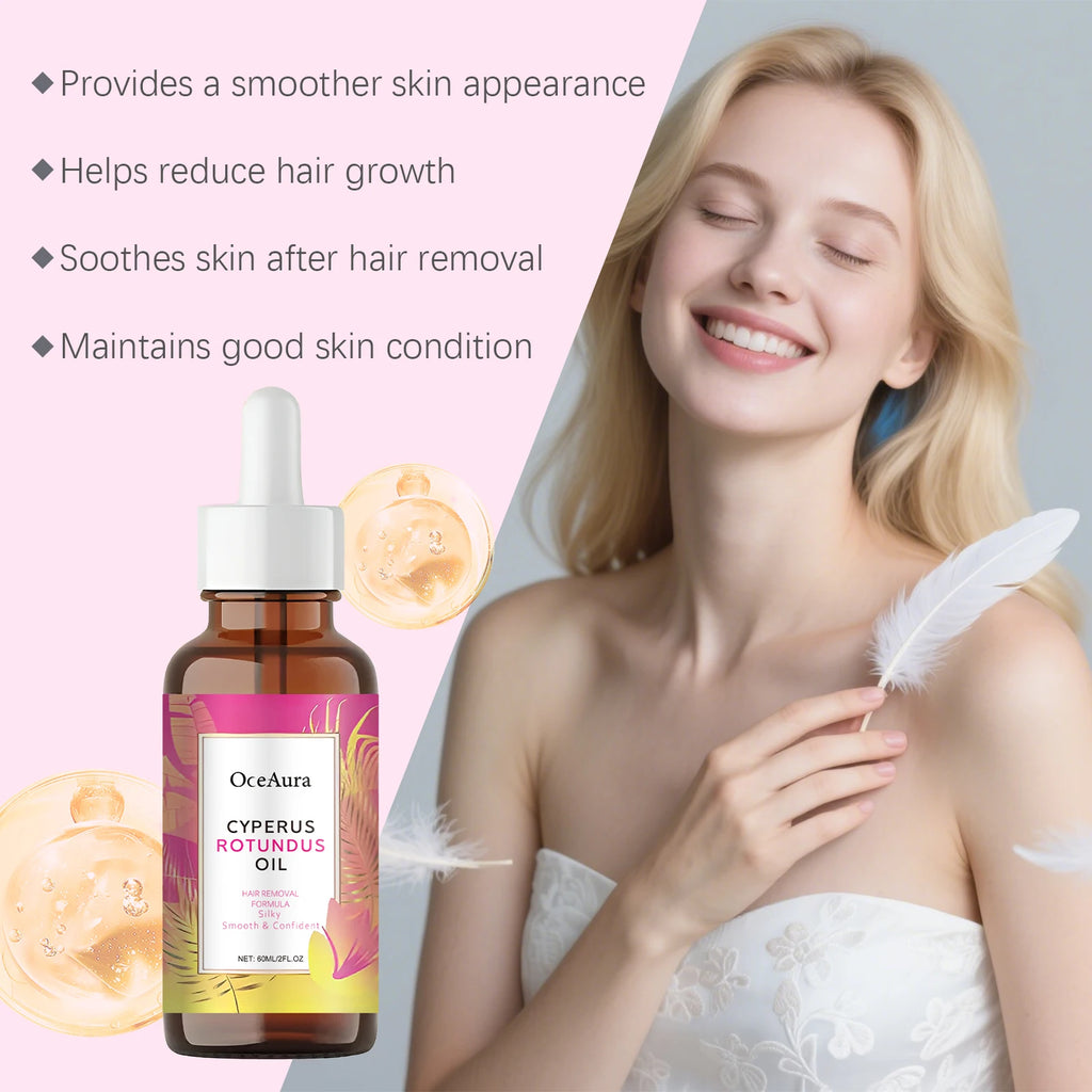 OceAura Cyperus Rotundus Hair Inhibitor Oil – Jojoba & Tea Tree Hair Inhibitor Oil SPOT