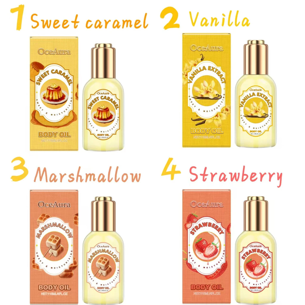 OceAura Strawberry Body Oil – Moisturizing & Nourishing 118ml Body Oil SPOT