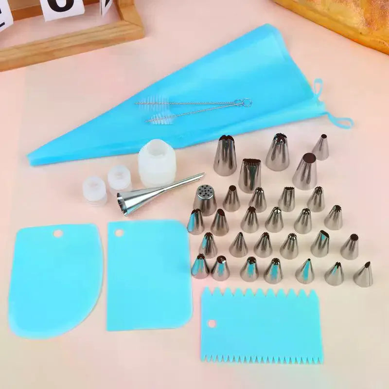 24-Piece Cake Decorating Piping Tips Set – Stainless Steel Cake Decorating Set SPOT