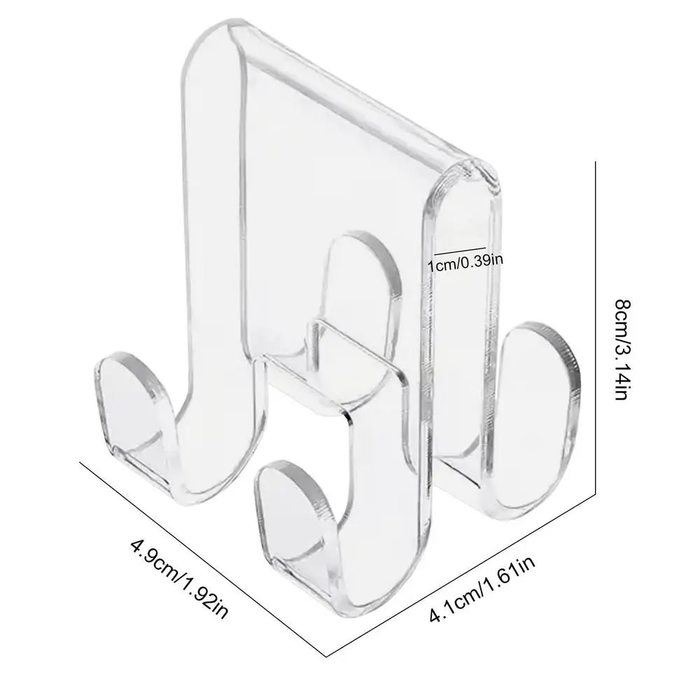 Acrylic Shower Door Hook – Tool-Free Over Glass Door Hanger Shower Door Hook SPOT A