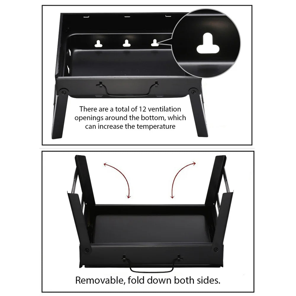 Portable Foldable Charcoal BBQ Grill – Camping & Outdoor Portable Charcoal Grill SPOT