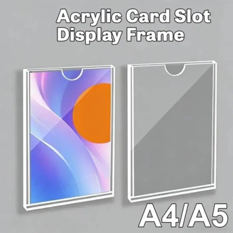 Clear Acrylic Wall Sign Holder A4 A5 – Scratch-Resistant Frame Acrylic Sign Holder SPOT
