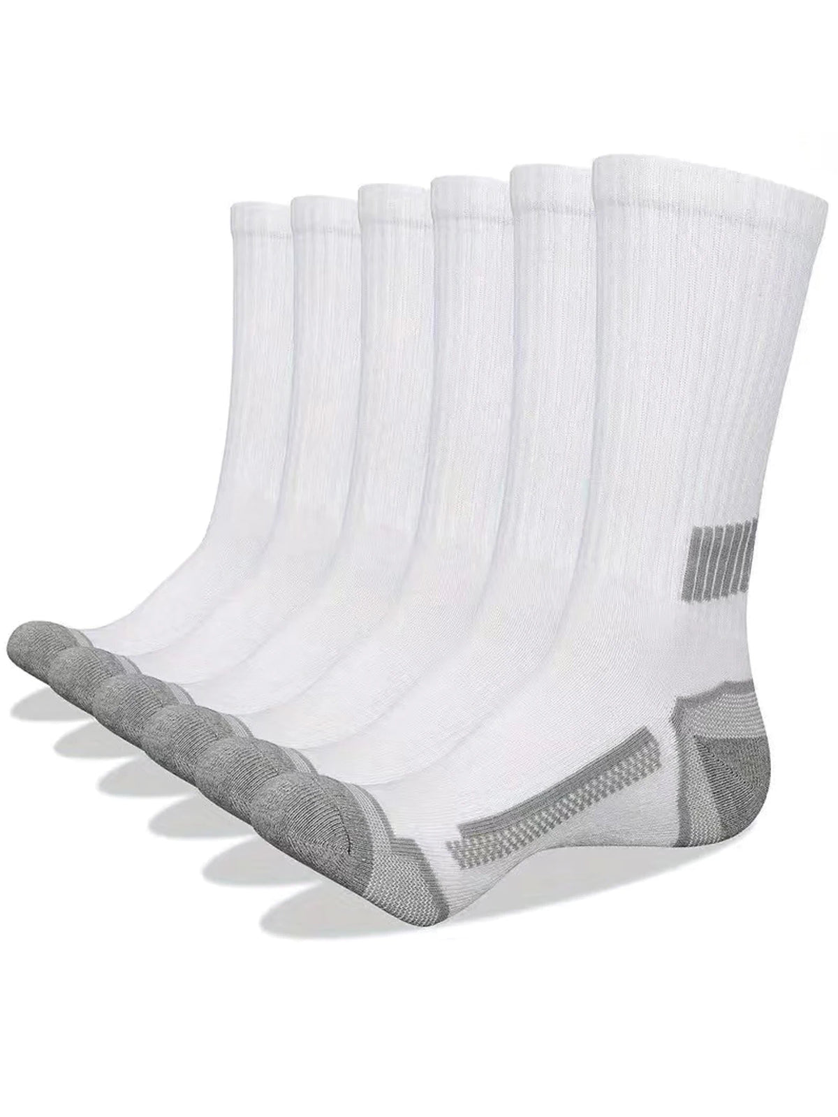 12-Pack Men's Sports Socks – Breathable & Moisture-Wicking Men's Sports Socks SPOT One Size White 6 pairs