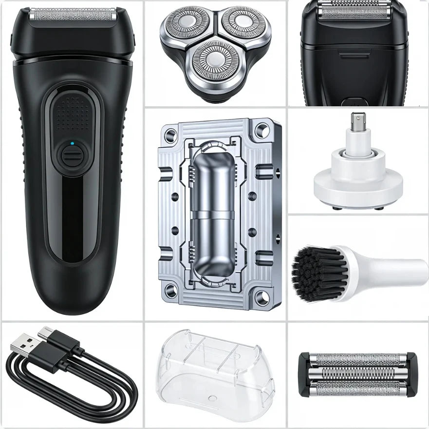 Custom Electric Shaver Injection Mould | OEM USB Razor Mold Plastic Injection Mould SPOT USB Type-C
