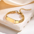 Personalized Kids ID Bracelet – Custom Name & Birthdate, Gold Custom ID Bracelet SPOT BR-1599G-12 12cm-15cm