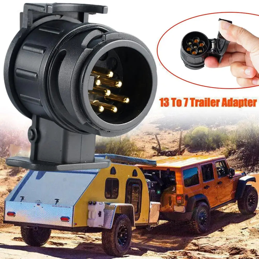 13 to 7 Pin Trailer Adapter Socket – 12V Towing Connector Trailer Towing Adapter SPOT