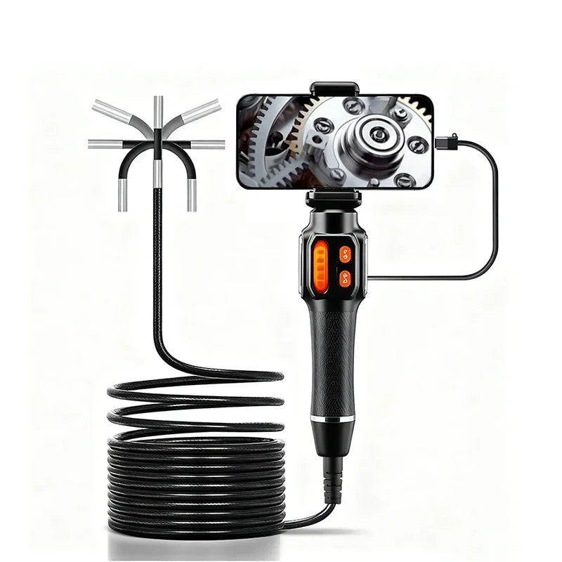 CAKI 360° Borescope Inspection Camera 6mm 1080P HD IP67 Waterproof Borescope Inspection Camera SPOT Turnable direction 1.5m
