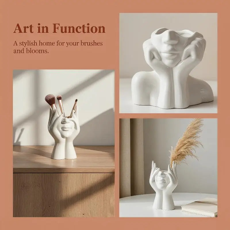 White Face Vase – Modern Artistic Home Décor Ornament Decorative Vase SPOT