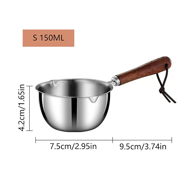 Stainless Steel Wax Melting Pot – Long Handle Butter Warmer Wax Melting Pot SPOT S