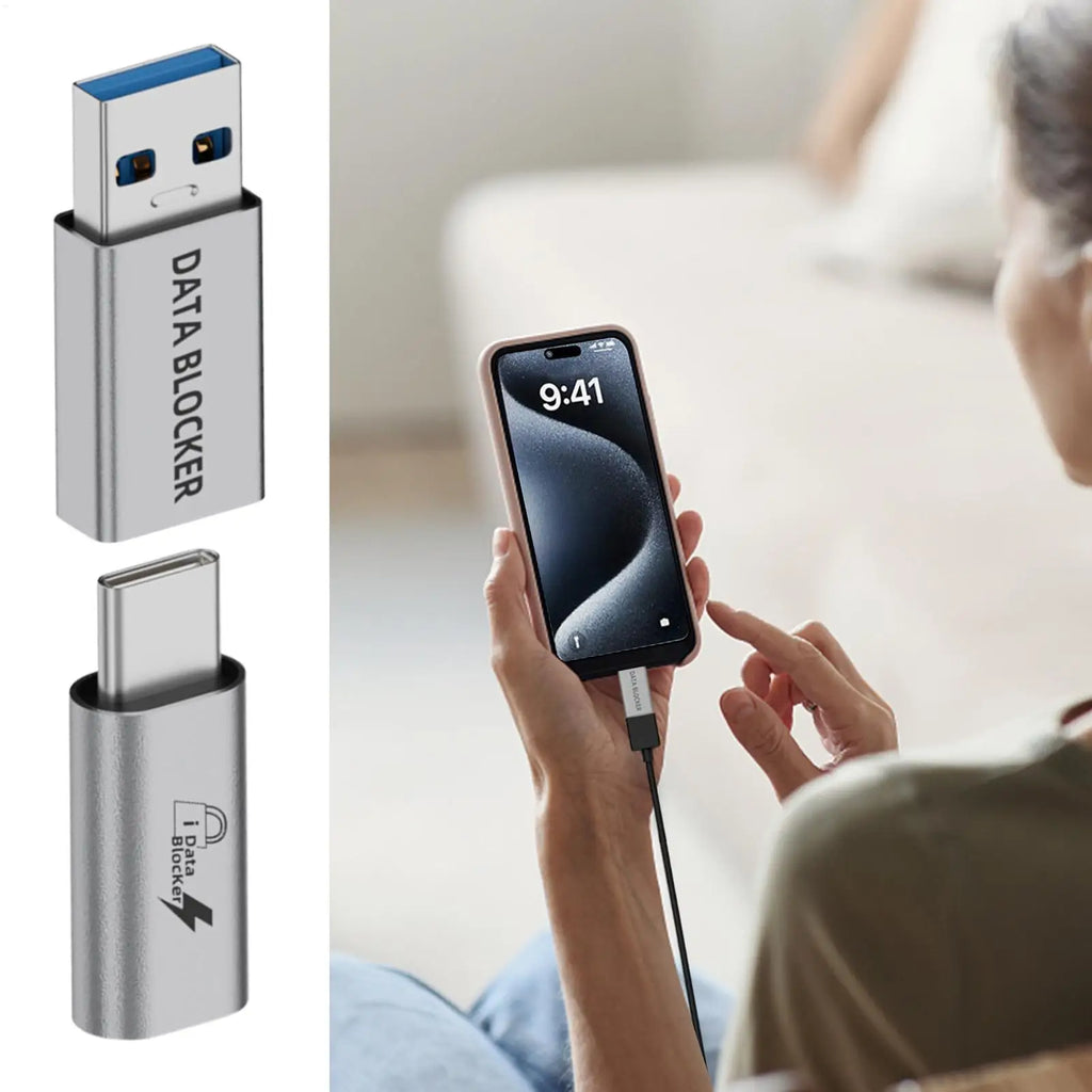 USB Data Blocker – Type-C & USB-A Juice Jacking Protector USB Security Adapter SPOT