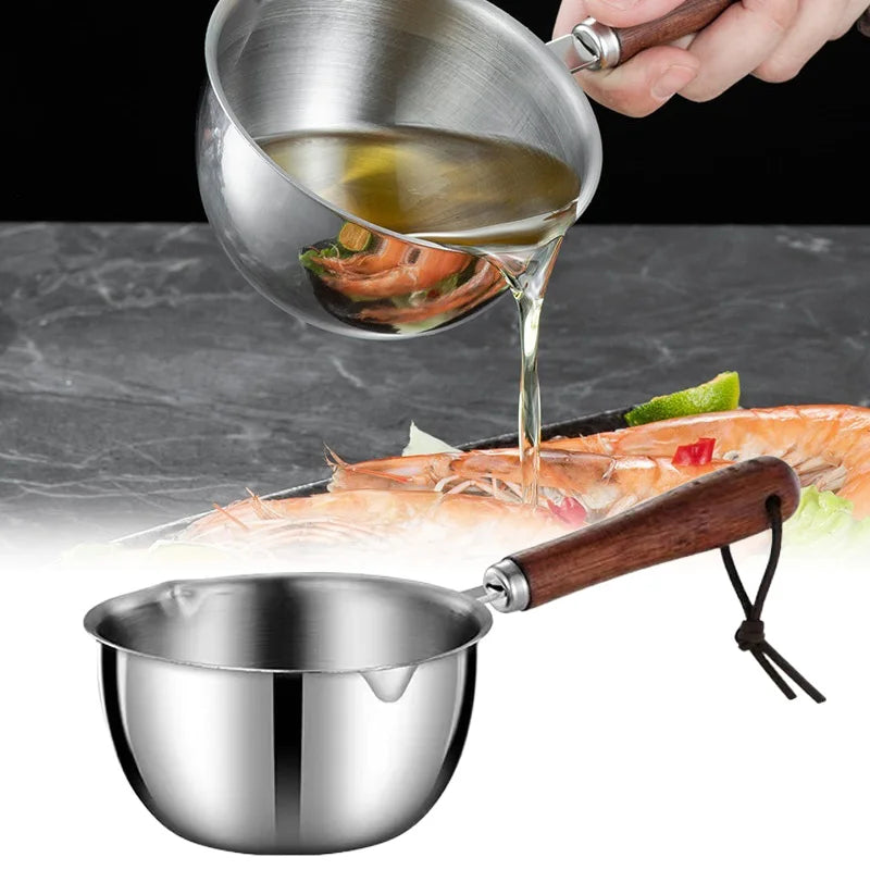 Stainless Steel Butter Melting Pot 150/300ML Milk Warmer Mini Saucepan SPOT