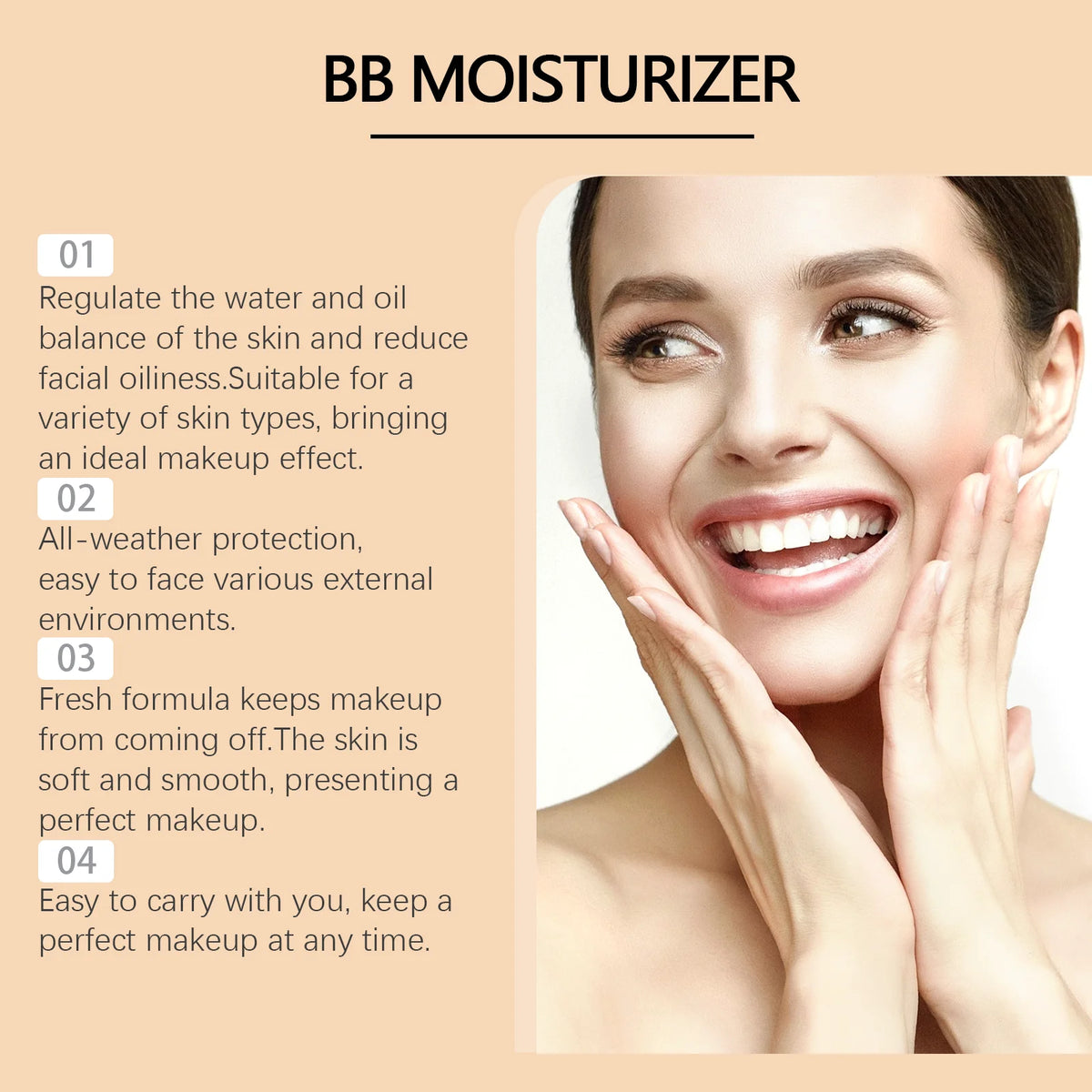 Hoygi SPF30 BB Cream – Full Coverage Tinted Moisturizer BB Cream Foundation SPOT