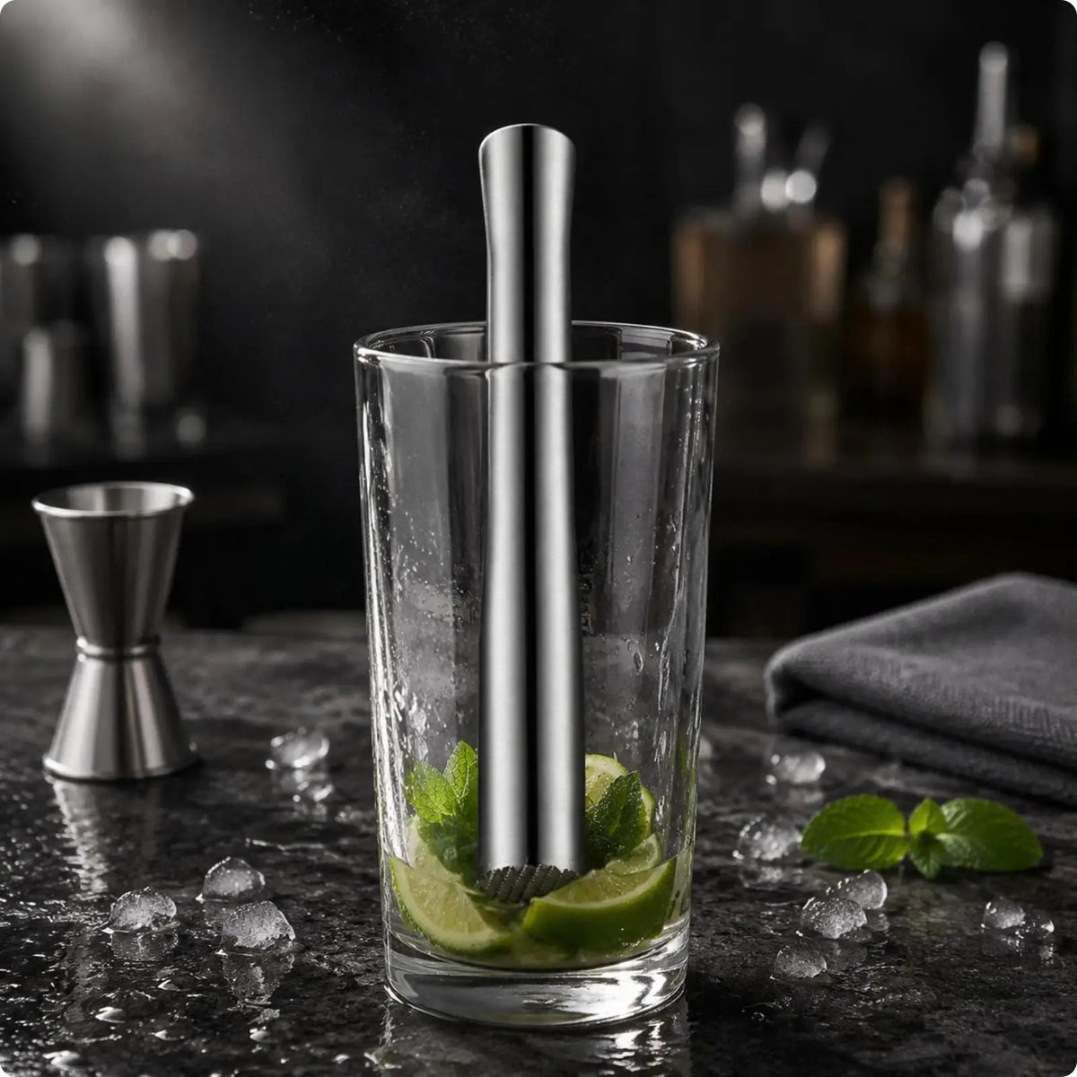 Stainless Steel Muddler & Ice Crusher Bar Mixing Tool Bar Muddler Tool SPOT ShortHandle