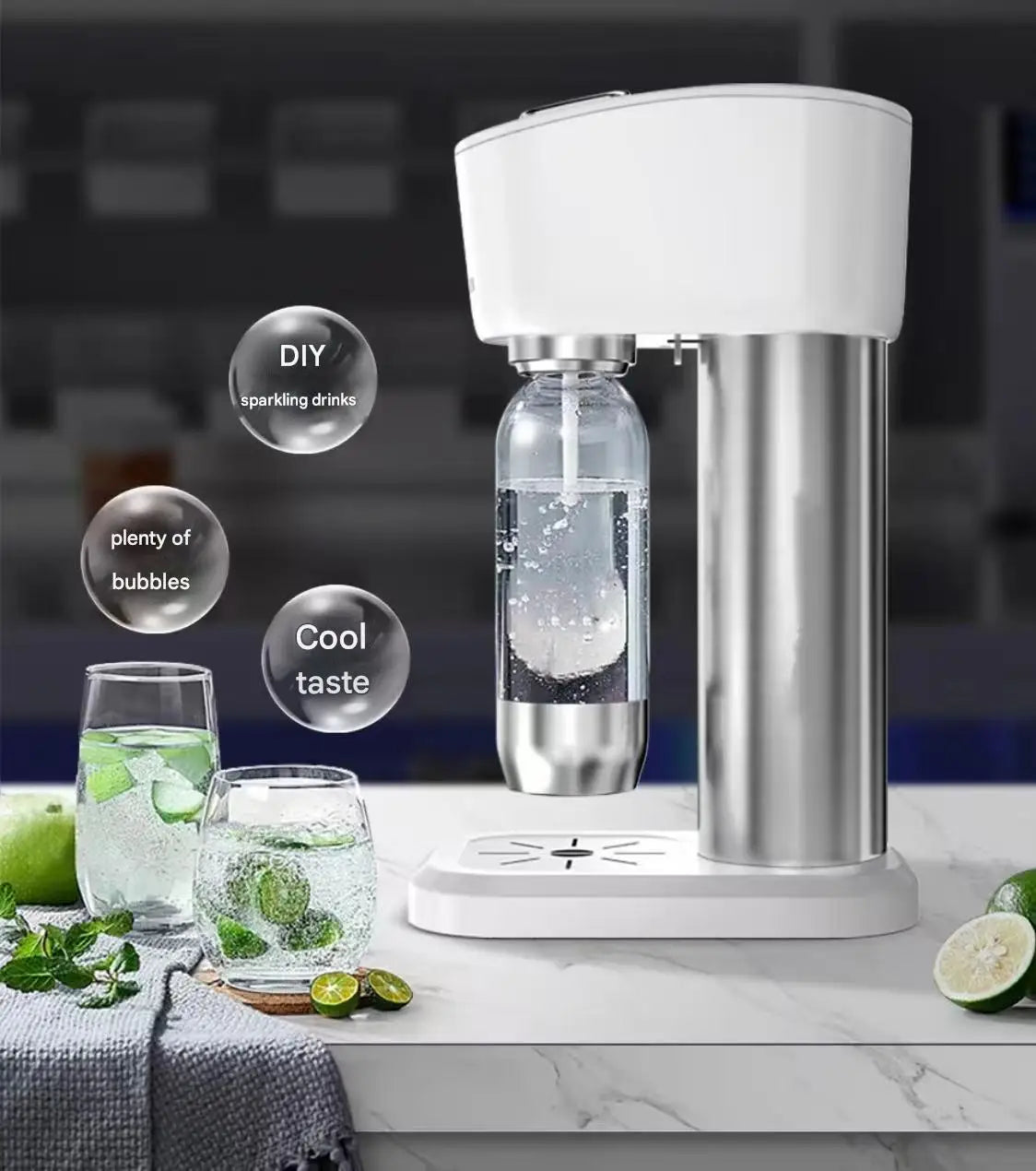 Portable Sparkling Water Maker – Stainless Steel Soda Machine Sparkling Water Maker SPOT