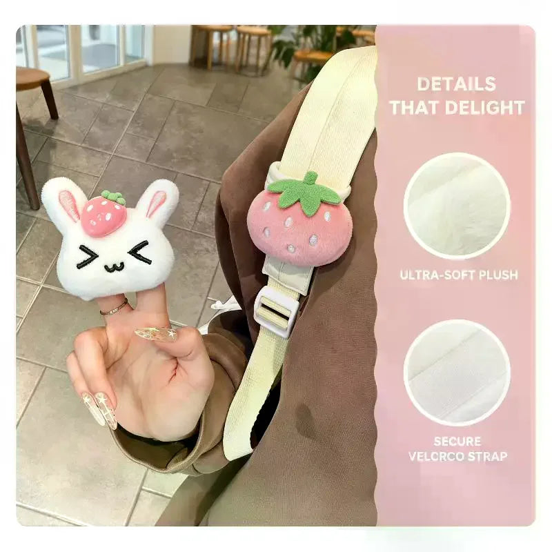 Rabbit Plush Shoulder Strap Clip – Cute Bag Accessory Bag Strap Clip SPOT