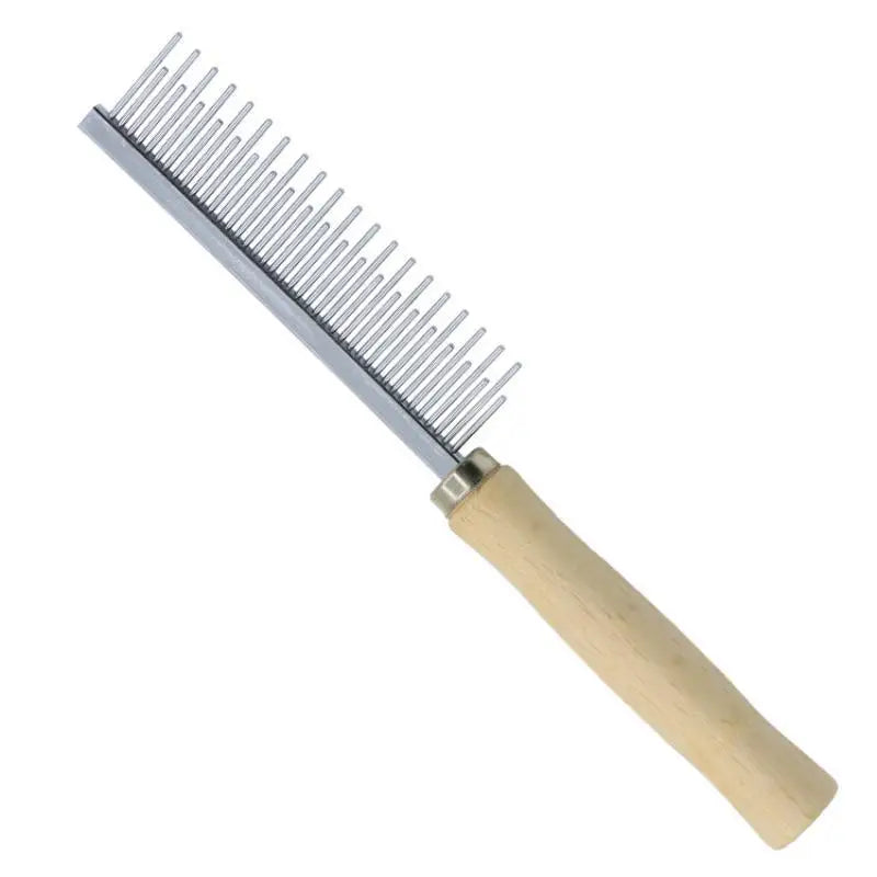 Pet Grooming Comb – Wood Handle & Stainless Steel Teeth Pet Grooming Comb SPOT A3