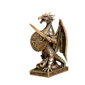Brass Flying Dragon Warrior Figurine – Retro Desktop Ornament Collectible Figurine SPOT Default Title