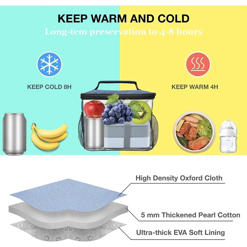 Insulated Lunch Bag – Leakproof Cooler Tote with Shoulder Strap Insulated Lunch Tote SPOT
