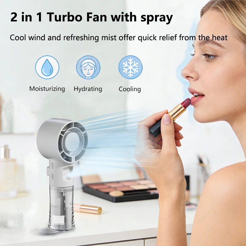 Handheld Mist Fan – 4-Speed Rechargeable Mini Spray Fan Handheld Mist Fan SPOT