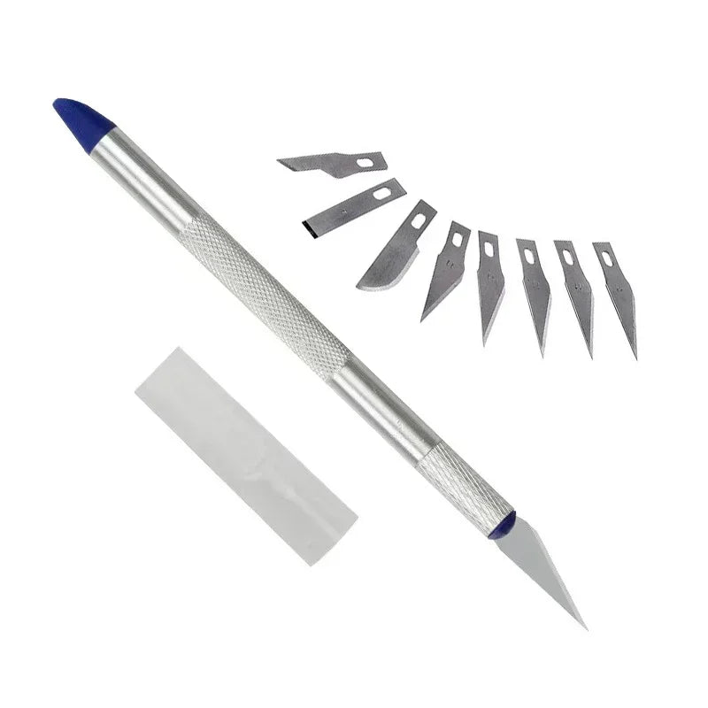 Precision Craft Knife Set – Carving, Cutting & Scrapbooking Precision Craft Knife SPOT Silver rod - Blade 1
