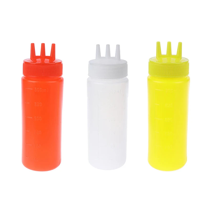 3-Hole Squeeze Bottle Condiment Dispenser – 12 oz Condiment Squeeze Bottle SPOT