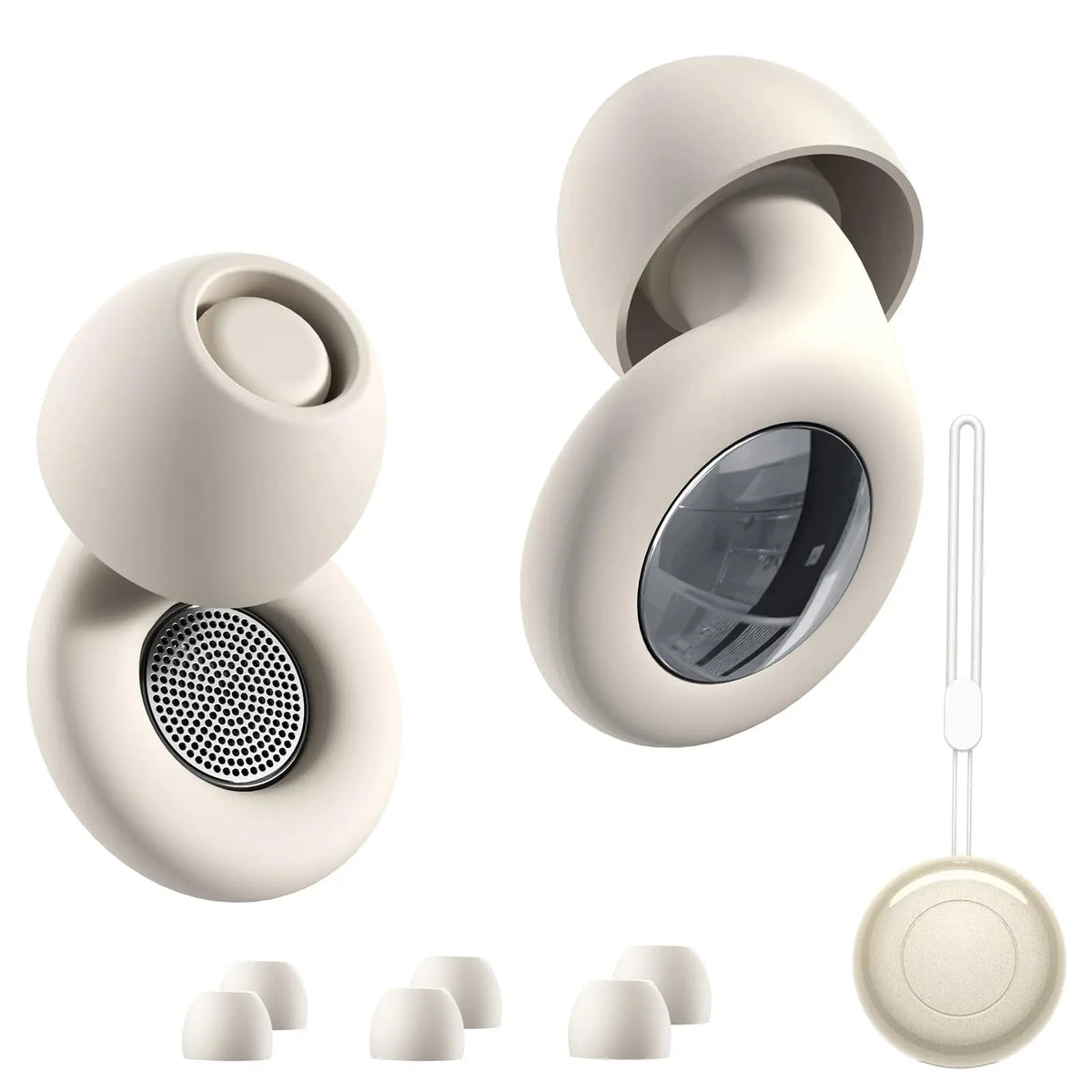 Reusable Silicone Ear Plugs – 30dB Noise Reducing, Sleep & Study Silicone Ear Plugs SPOT SKU-01-White