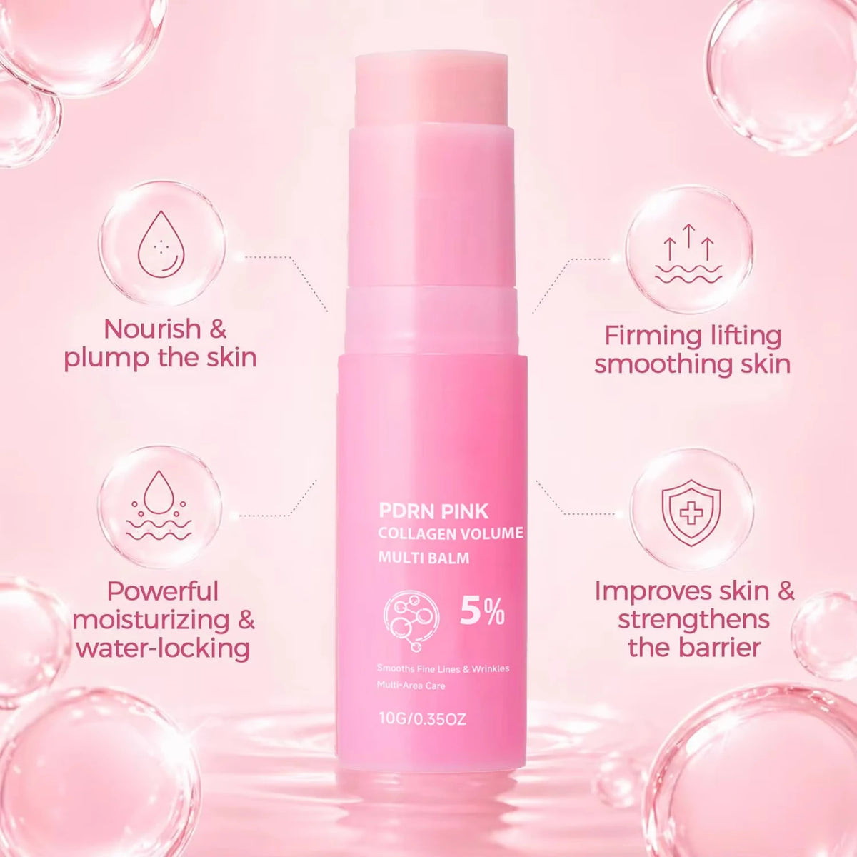 PDRN Pink Collagen Multi Balm Stick – Korean Hydrating Skincare Collagen Balm Stick SPOT