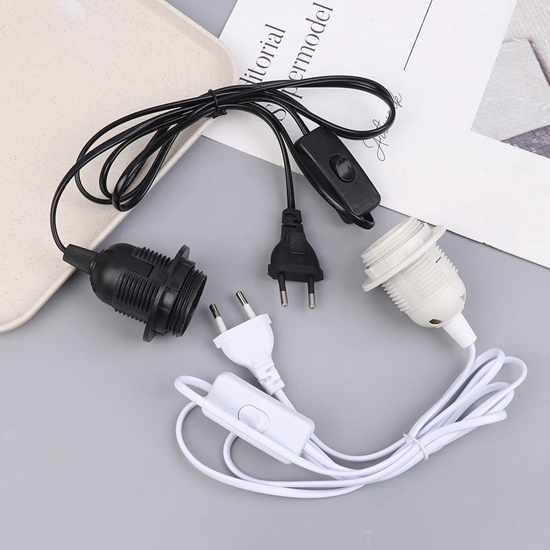 E27 Pendant Lamp Socket with ON/OFF Cord 1.8M – EU Plug 220V Lamp Socket Holder SPOT