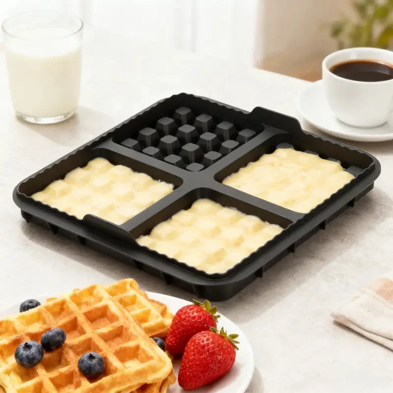 Square Silicone Waffle Mold for Air Fryer – Non-Stick, 4–7QT Silicone Baking Mold SPOT