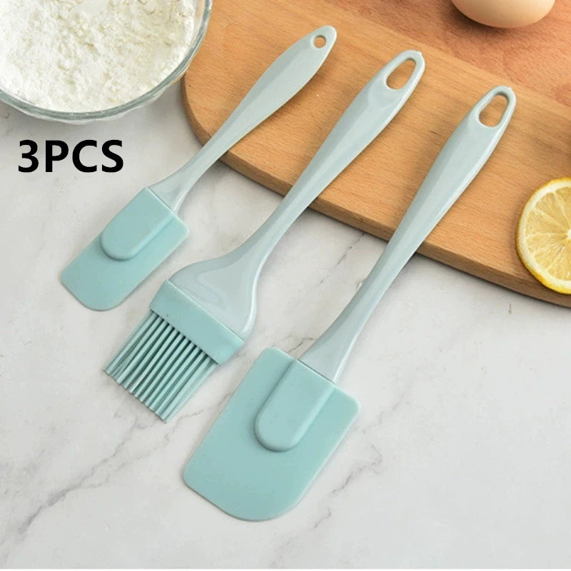 3-Piece Silicone Spatula & Pastry Brush Set | Non-Stick Baking Silicone Baking Tool Set SPOT