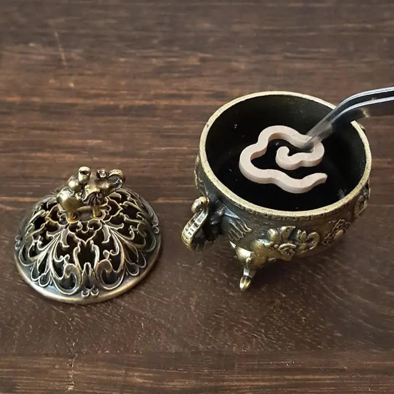 Elephant Lotus Metal Incense Burner Bowl – Yoga & Home Decor Incense Burner SPOT