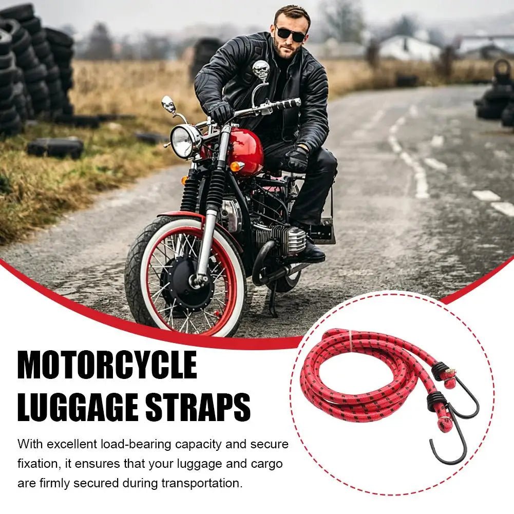 Elastic Bungee Cord with Metal Hooks – Motorcycle Cargo Strap Bungee Cargo Strap SPOT