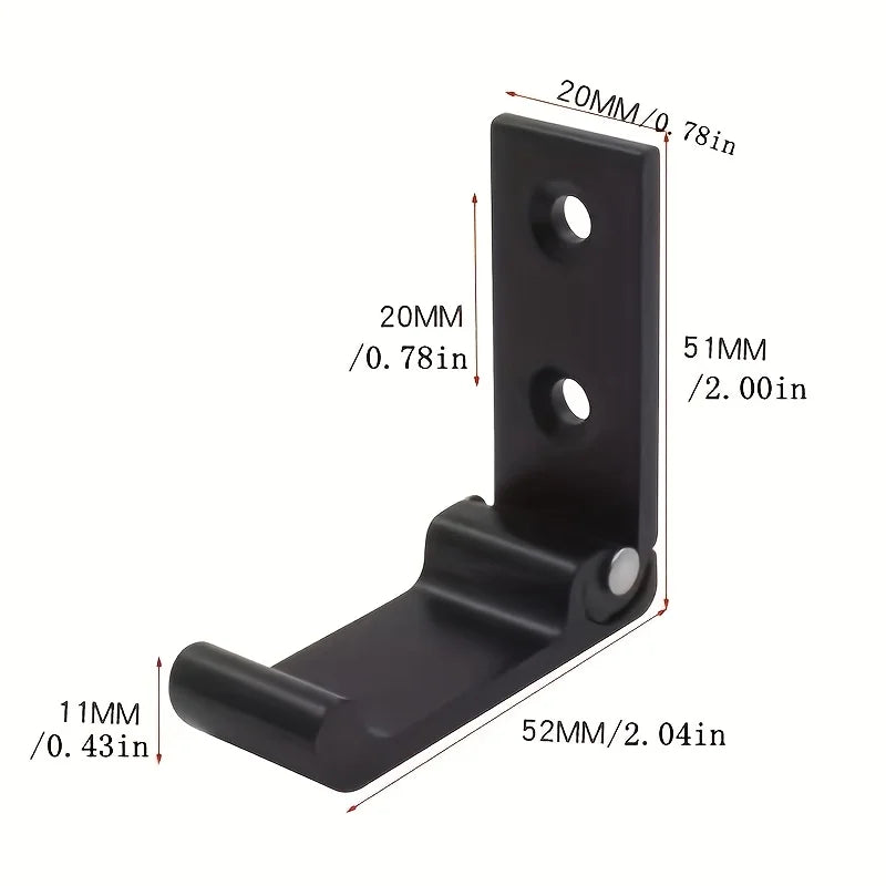 2-Pack Folding Wall Hooks – Aluminum Alloy Space-Saving Hangers Folding Wall Hook SPOT