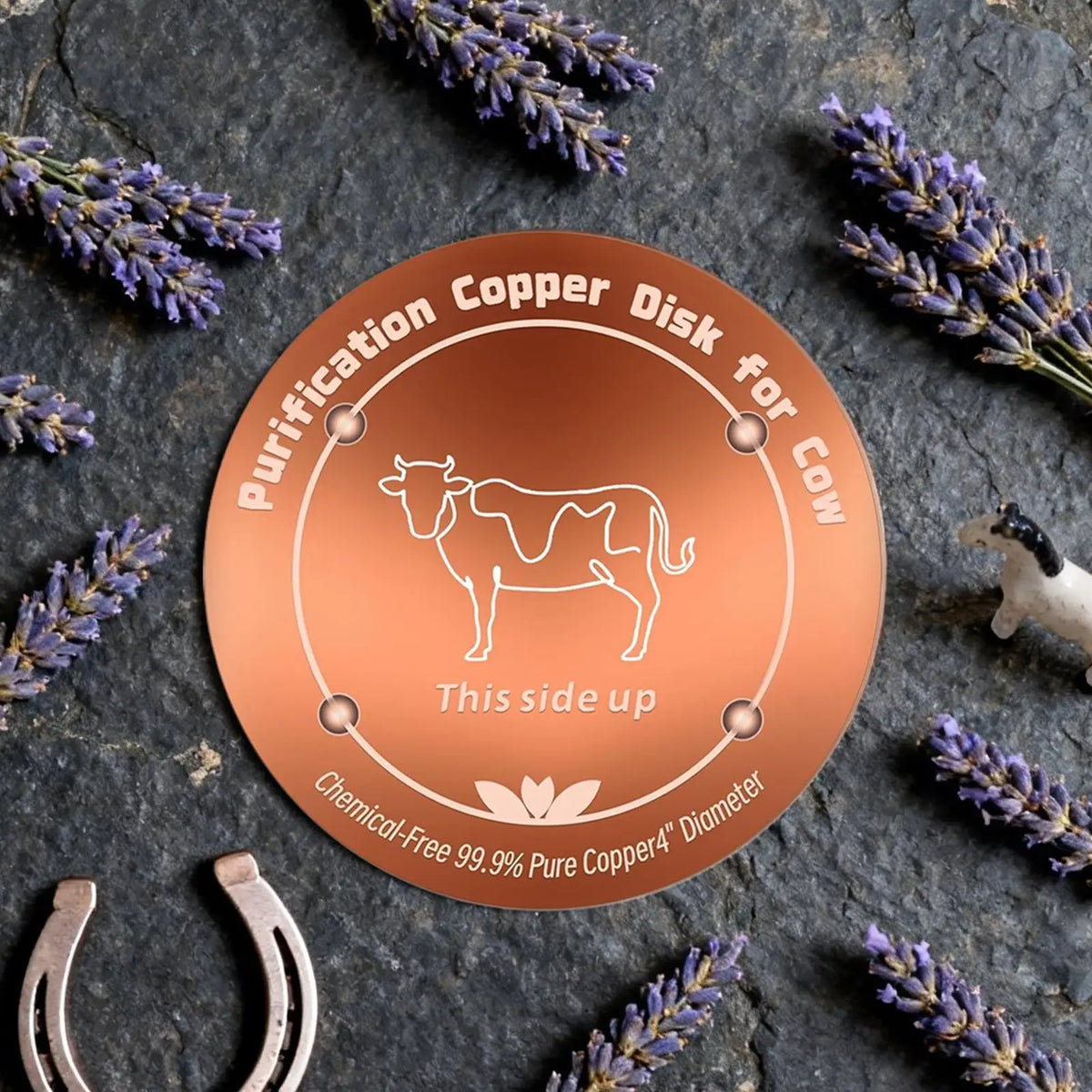 4" Copper Bird Bath Purifier Disk | 3-Point Outdoor Support Bird Bath Purifier SPOT
