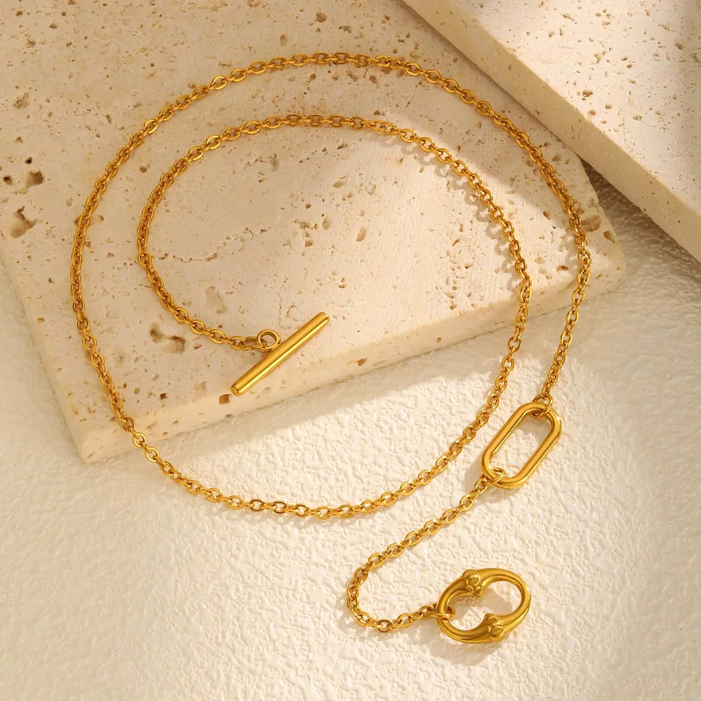 Minimalist Adjustable OT Buckle Chain Necklace – Women's Gift Chain Necklace SPOT