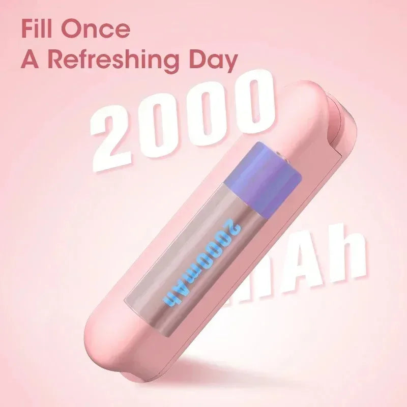 3-in-1 Foldable Mini Handheld Fan & 2000mAh Power Bank USB Portable Handheld Fan SPOT